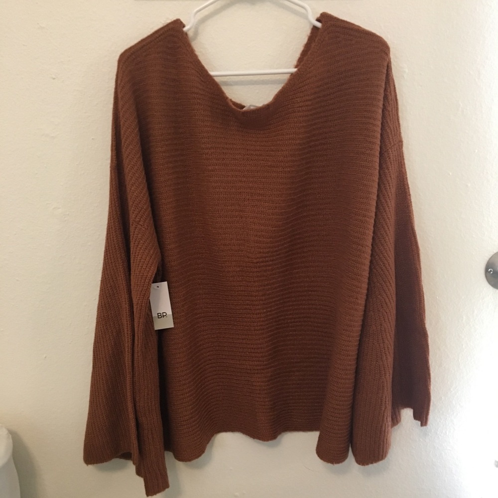 NWT Nordstrom BP Plus Orange Bell Sleeve Sweater